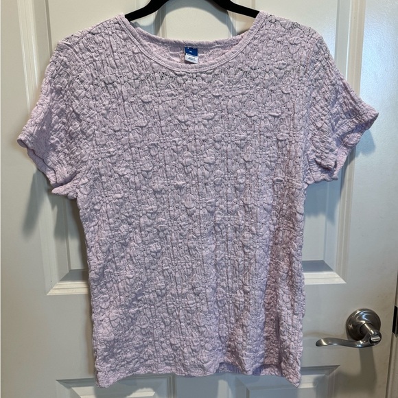 Old Navy Tops - Old Navy Light Purple Textured Short Sleeve Top